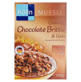 Kolln Muesli Crunchy Chocolate Brittle & Oats  Box  375 grams